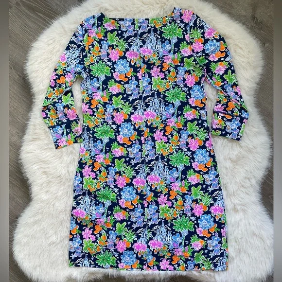 💗 LILLY PULITZER Sophie Dress Aegean Navy Lilly Loves Disney - Picture 4 of 8